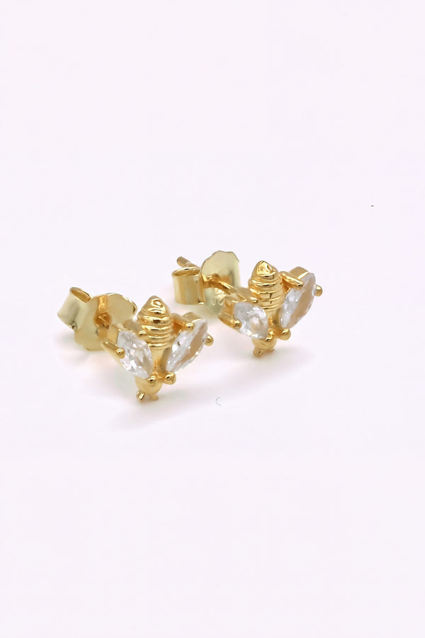 Guldpläterade silver studs | ALIMA
