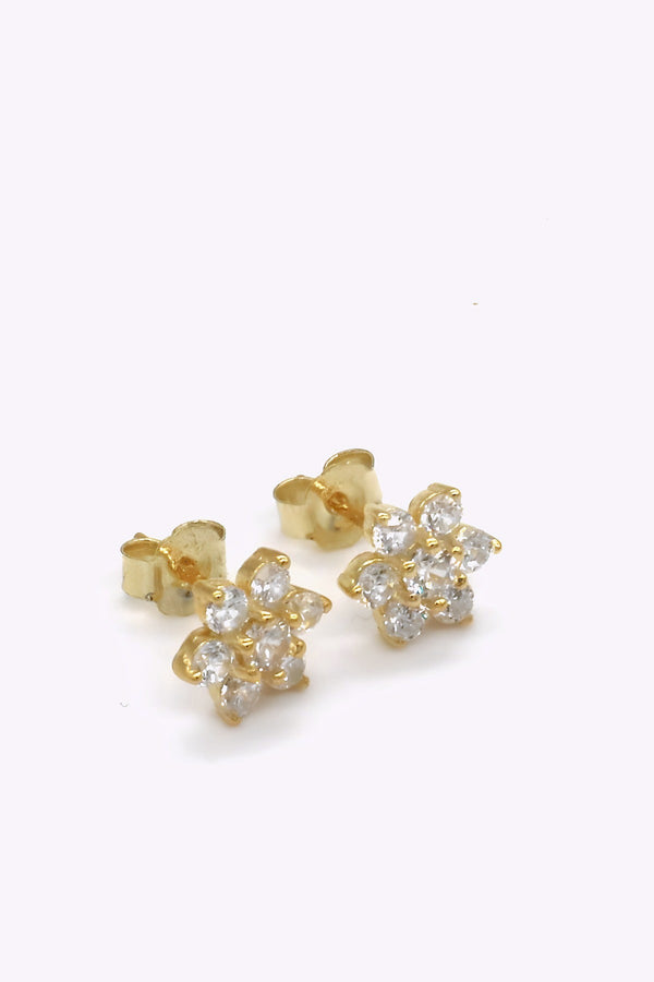 Guldpläterade silver studs | ALMEDA