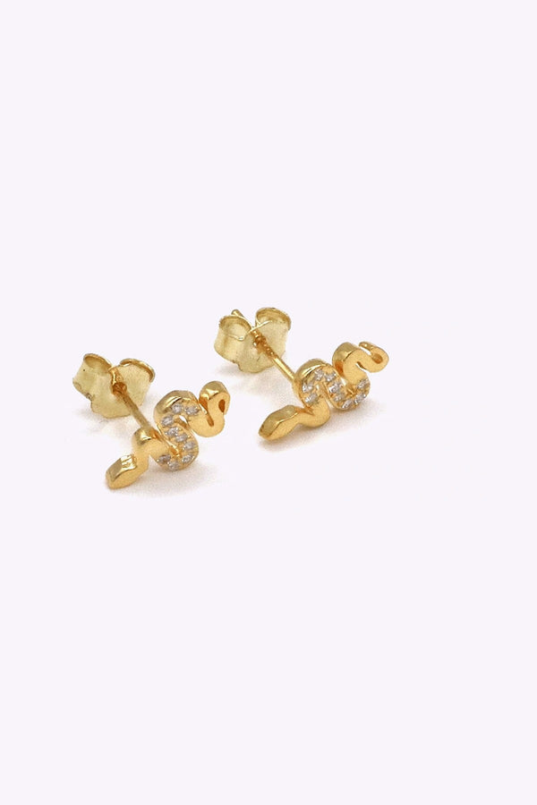 Guldplaterade Silver Studs Amapola