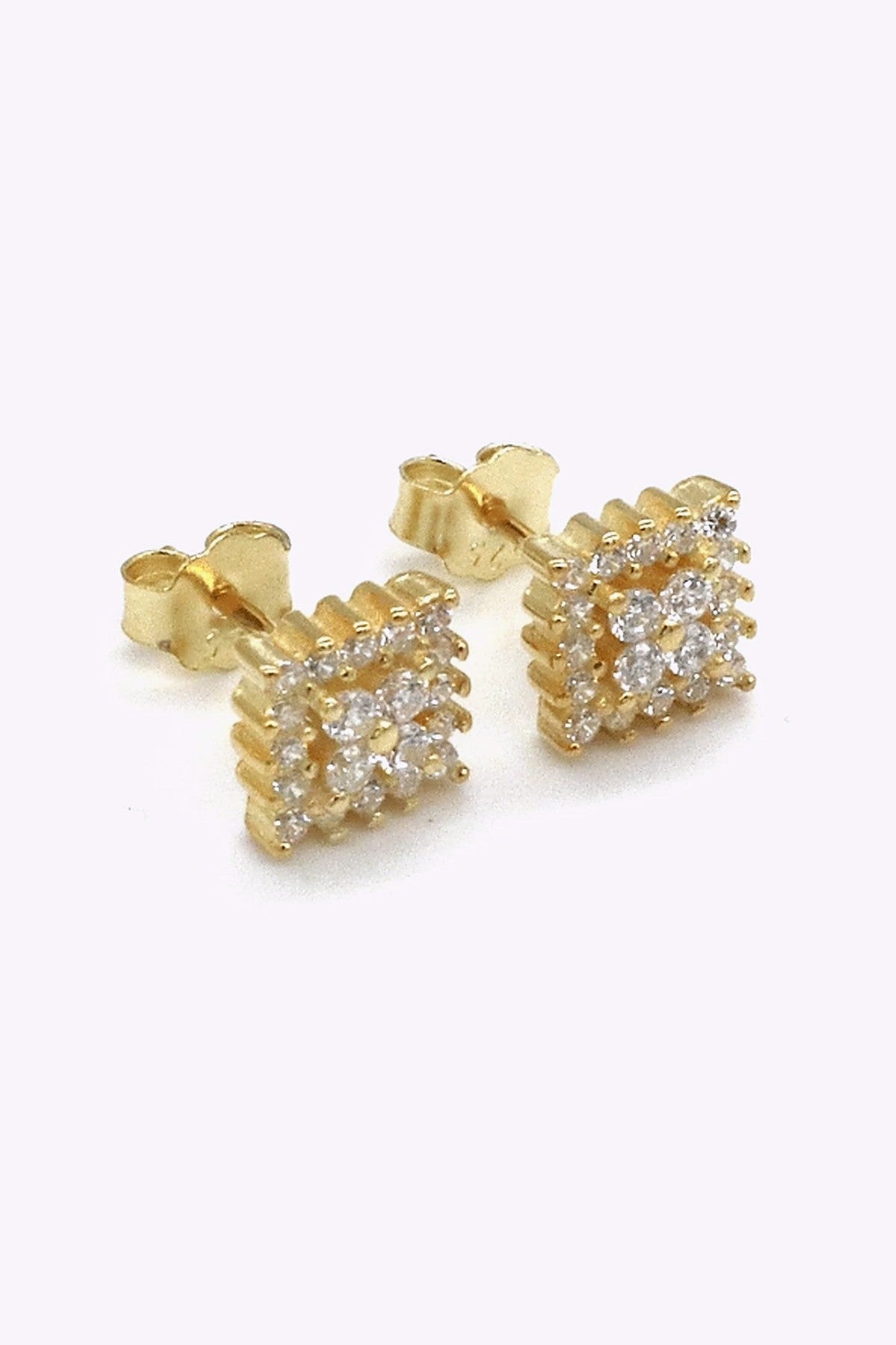 Guldplaterade Silver Studs Ara