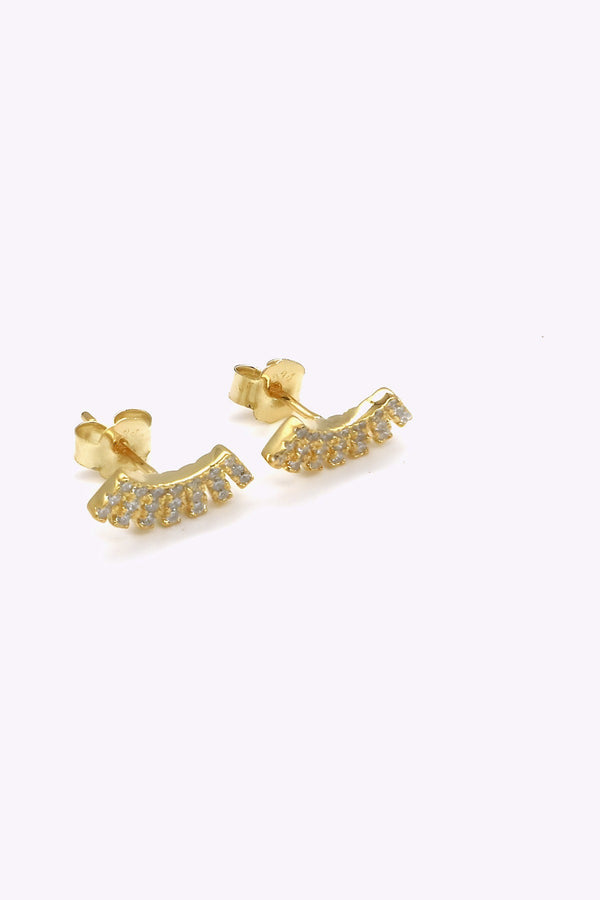 Guldpläterade silver studs | ARUBA