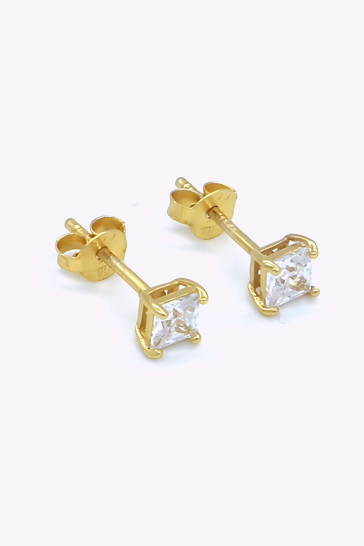 Guldpläterade silver studs | LEIA