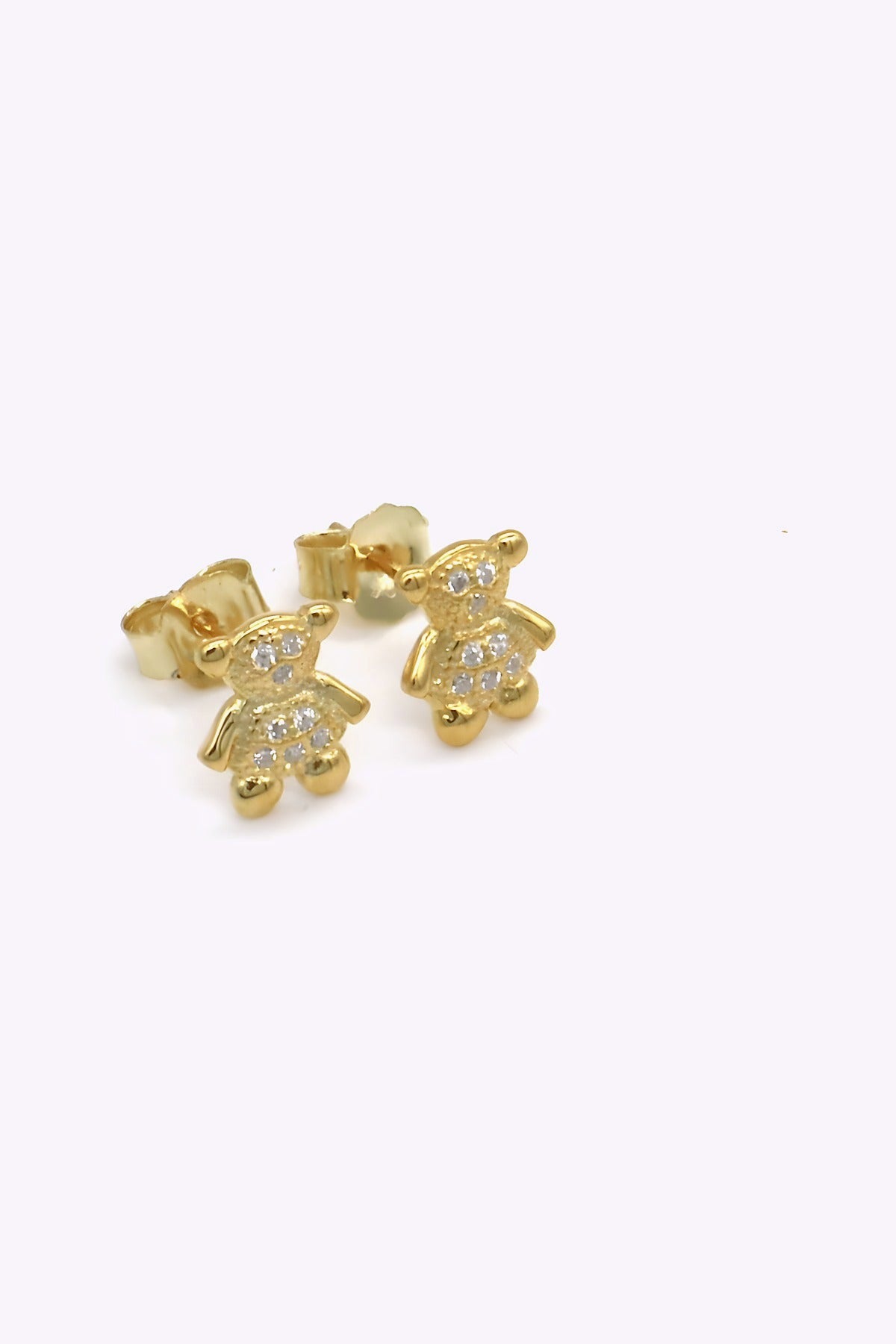 Guldpläterade silver studs | LEONORA