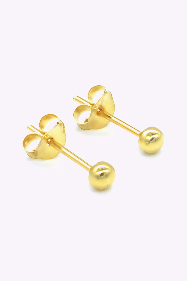 Guldpläterade silver studs | NORA