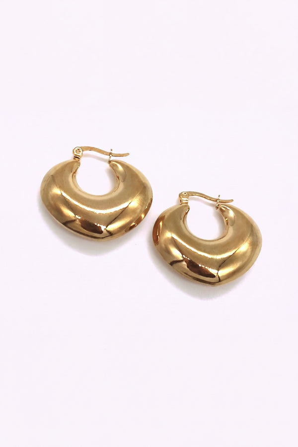 Guldplaterade Stal Hoops Keisha