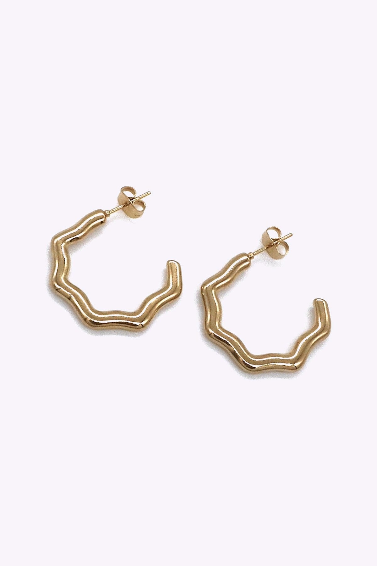Guldplaterade Stal Hoops Zandra
