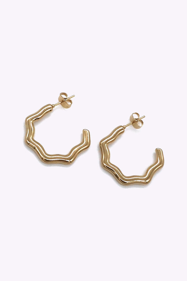 Guldplaterade Stal Hoops Zandra