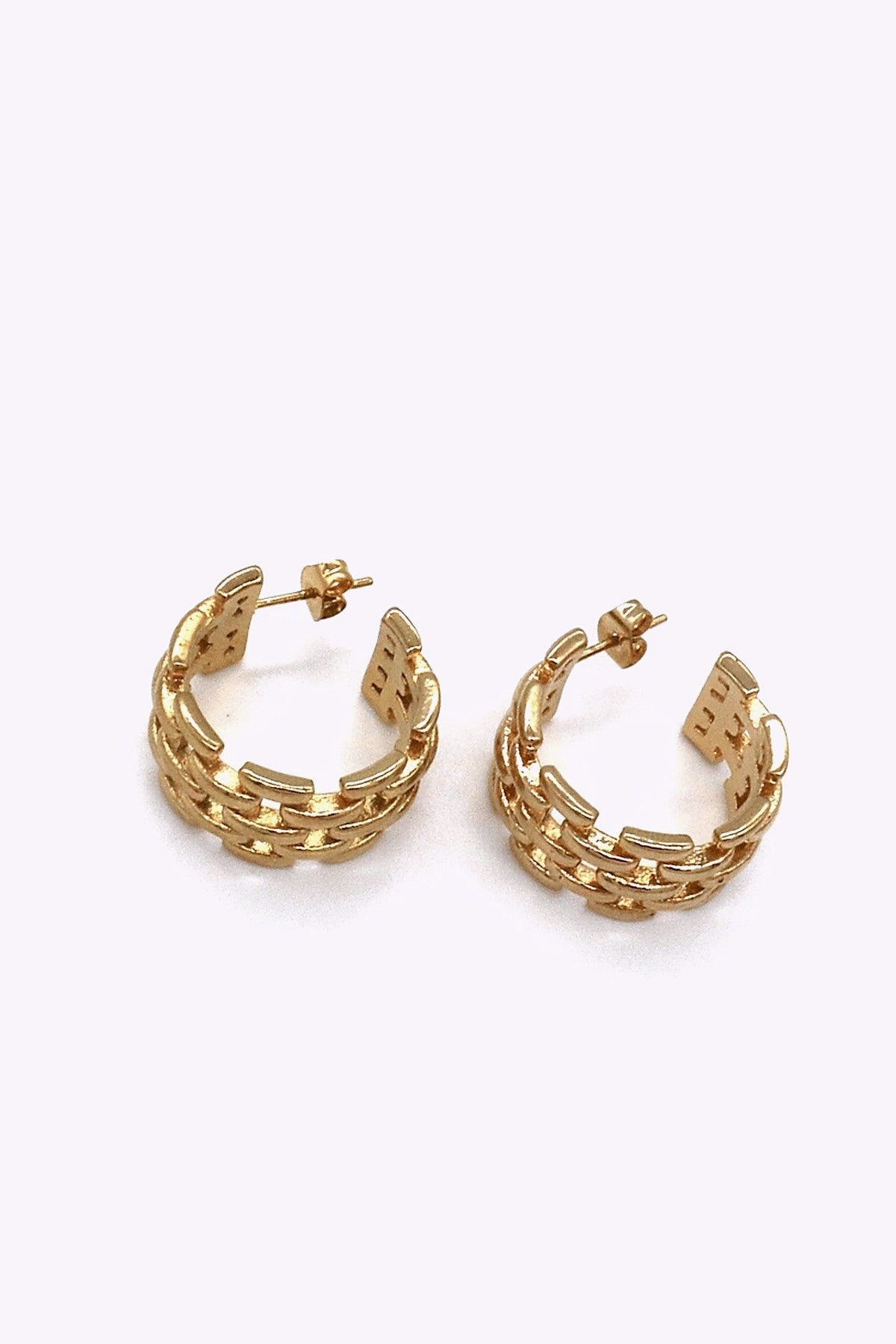 Guldplaterade Stal Hoops Zelma