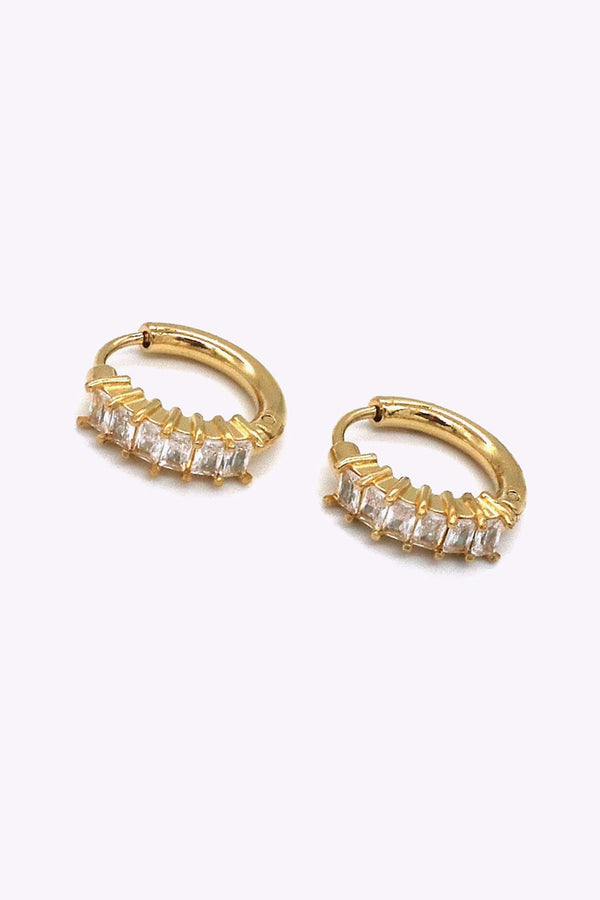 Guldplaterade Stal Hoops Zoe