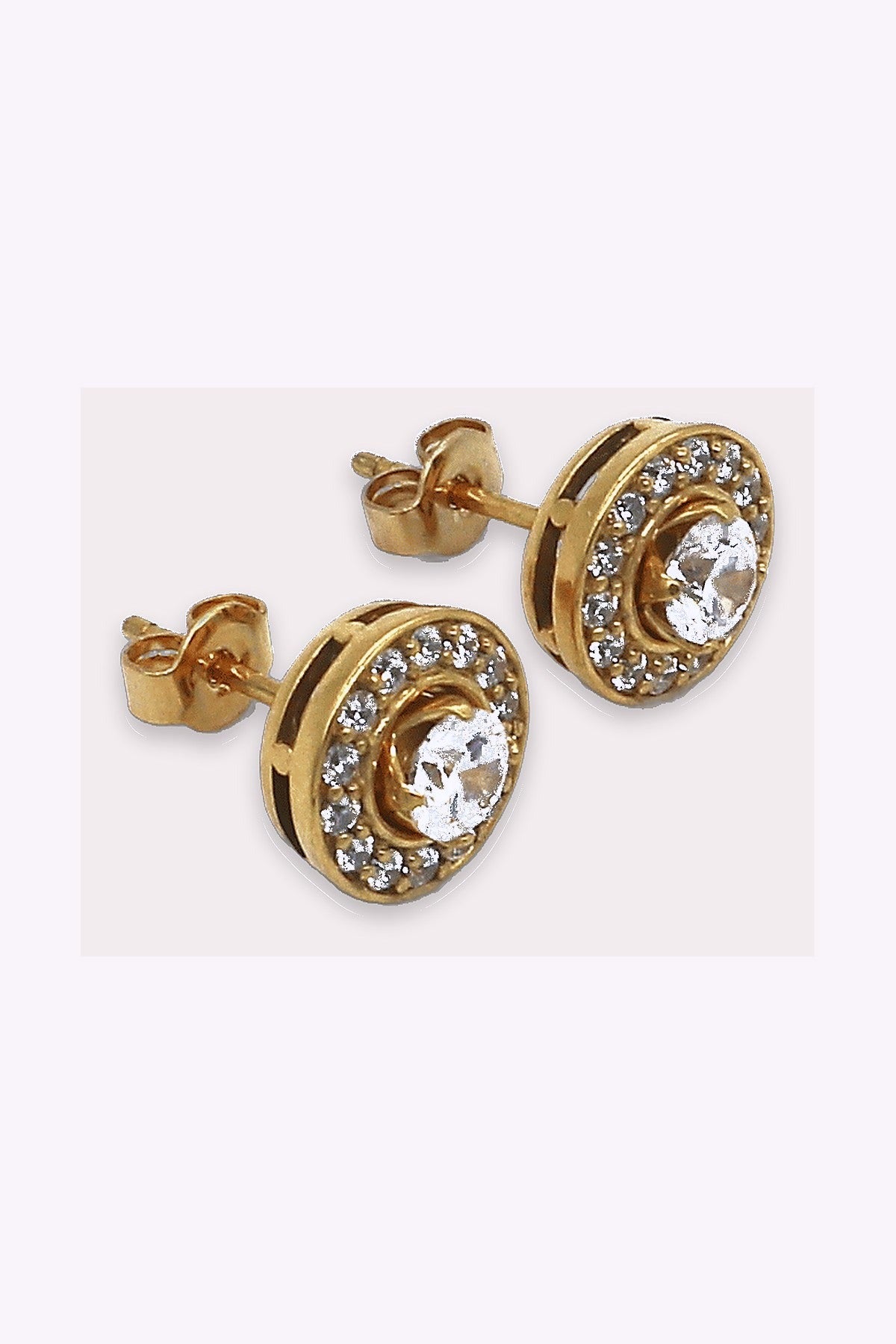 Guldplaterade Stal Studs Astrid