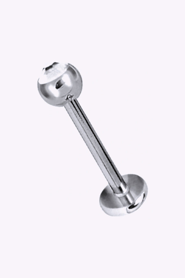 Labret 1 2 Mm 3 Mm Med Vit Glittrig Kristall Titan