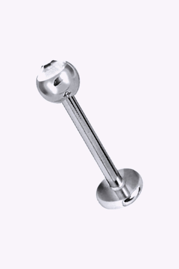 Labret 1 2 X 8 X 4 Mm Med Vit Glittrig Kristall Titan