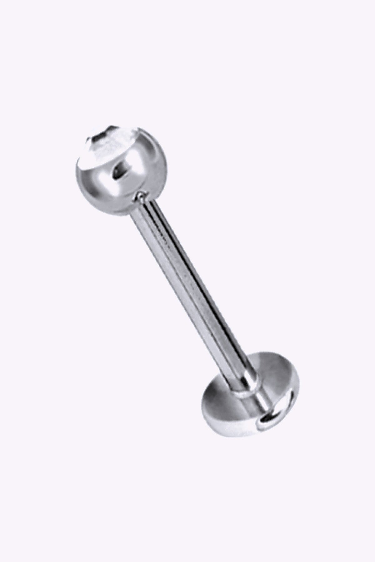 Labret 1 6 X 8 Mm Med Vit Kristall Titan