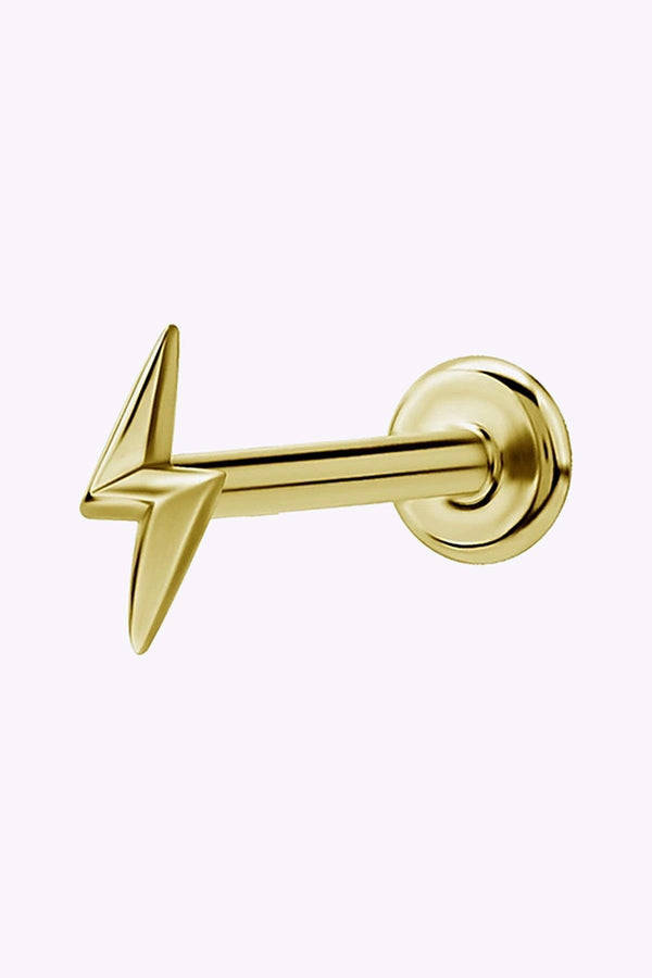 Labret Med Blixt 1 2 Mm 6 Mm 24K Guld Pvd