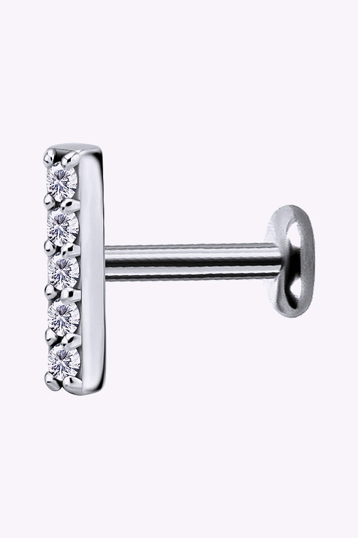 Labret Piercing 5 Kristaller Kirurgstal