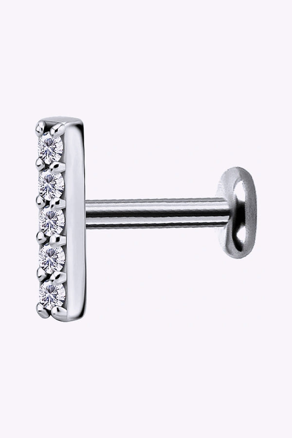Labret Piercing 5 Kristaller Kirurgstal