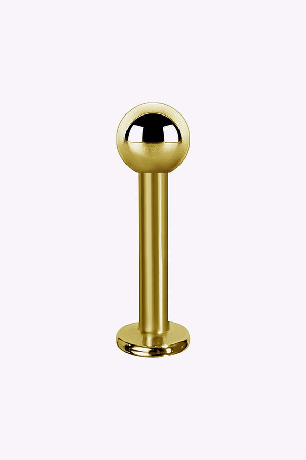 Labret Piercingstav 18K Akta Guld