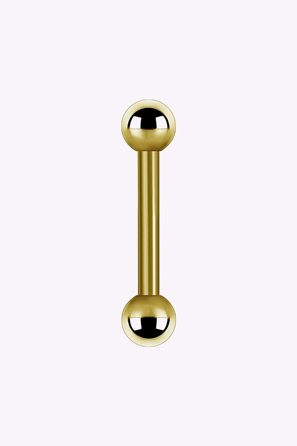 Liten Barbell 18K Akta Guld 1 2 Mm
