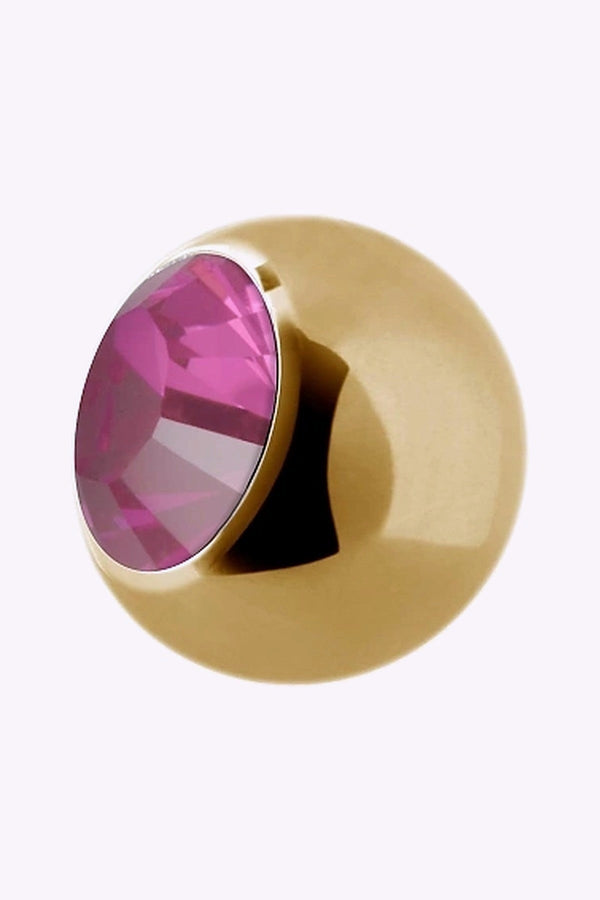 Liten Extrakristall 1 2 Mm Guld Rosa Kristall