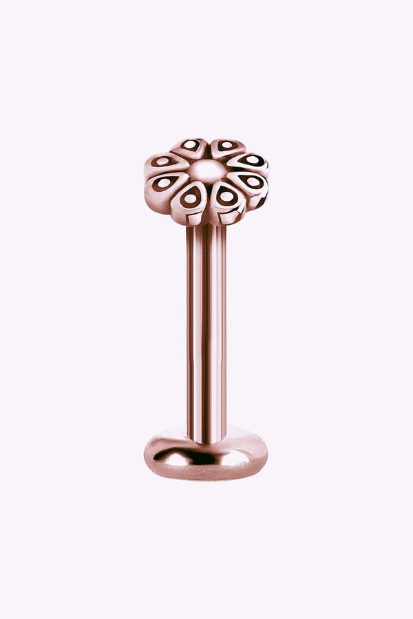 Mandala Blomma Kirugiskt Stal Rosefargad