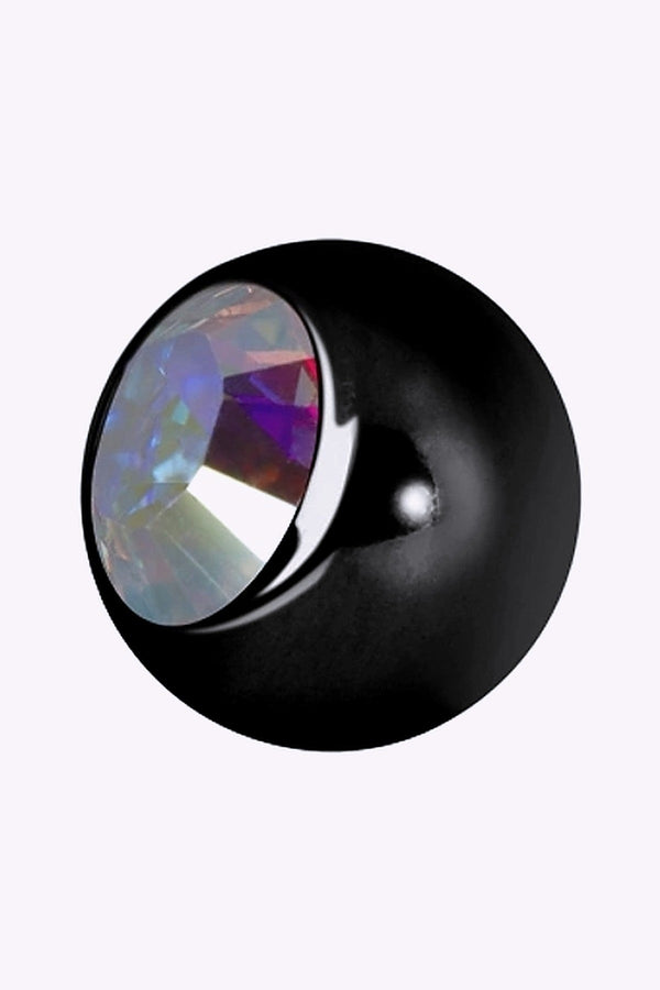 Micro Jewelled Balls 1 2 Mm Svart Regnbagsskimrande Kristall