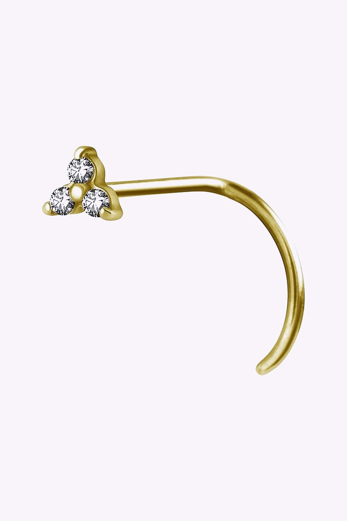 Naspiercing Trinity Nassmycke 0 8 Mm 24K Guld Pvd