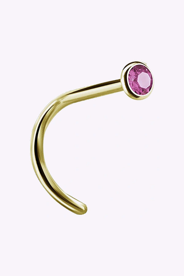 Nassmycke 0 8 Mm 2 35 Mm 24K Guld Pvd Rosa Kristall