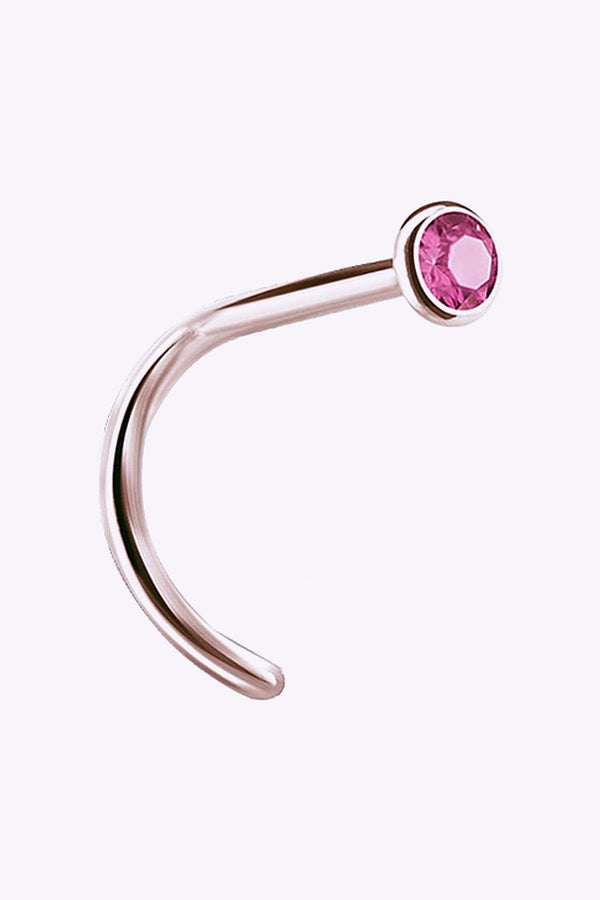 Nassmycke 0 8 Mm 2 35 Mm Roseguld Pvd Rosa Kristall