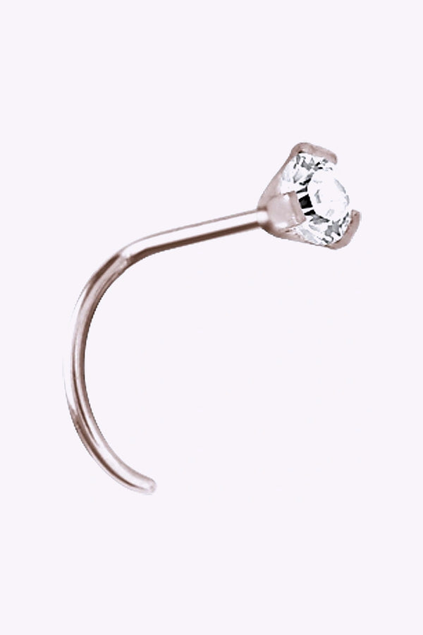 Nassmycke 0 8 Mm Roseguld Vit Kristall
