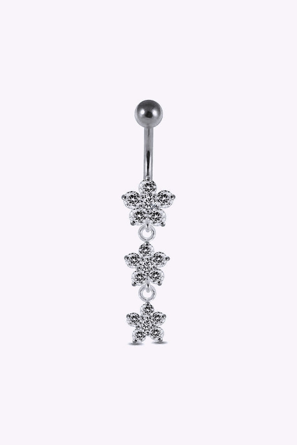 Navelpiercing 1 6 Mm Blomma Kristaller Stal