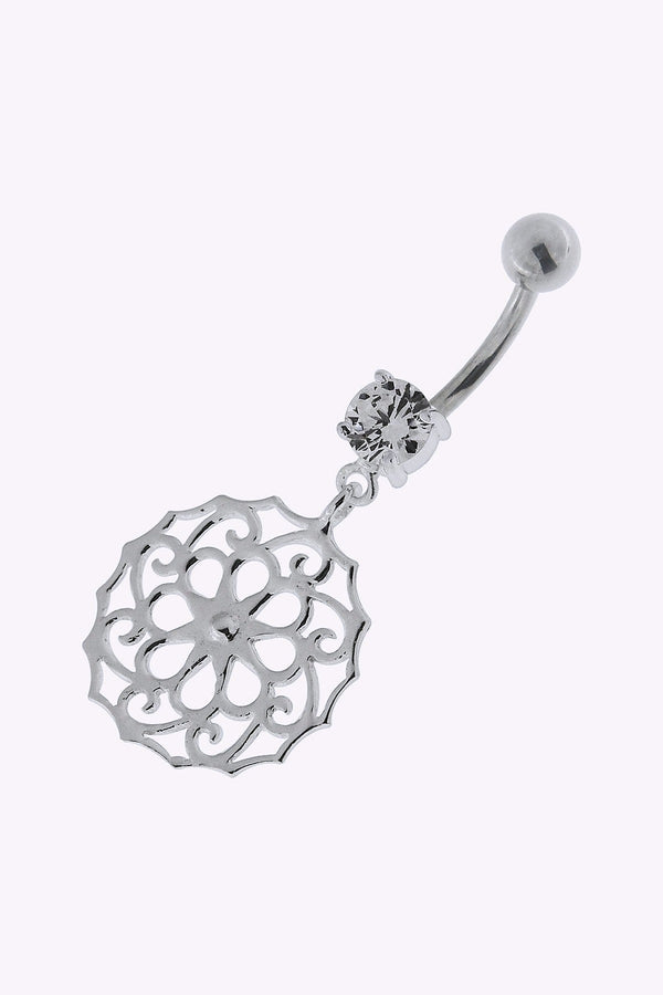 Navelpiercing 1 6 Mm Kristall Med Ornament