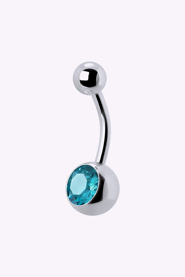 Navelpiercing 1 6 Mm Stal Turkos Kristall