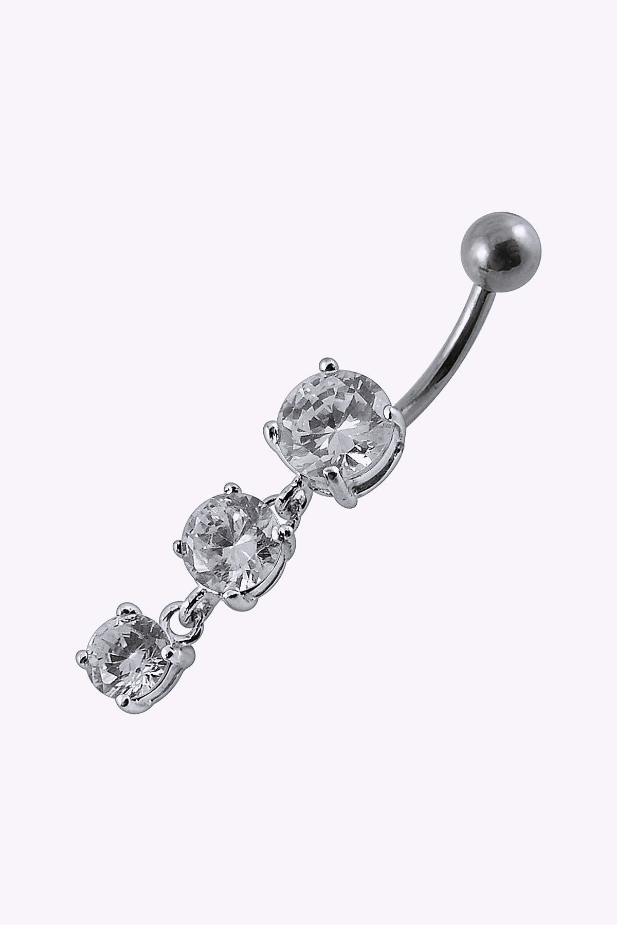 Navelpiercing 3 Gnistrande Kristaller