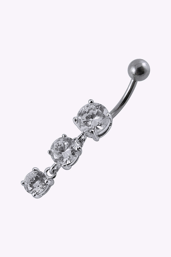 Navelpiercing 3 Gnistrande Kristaller