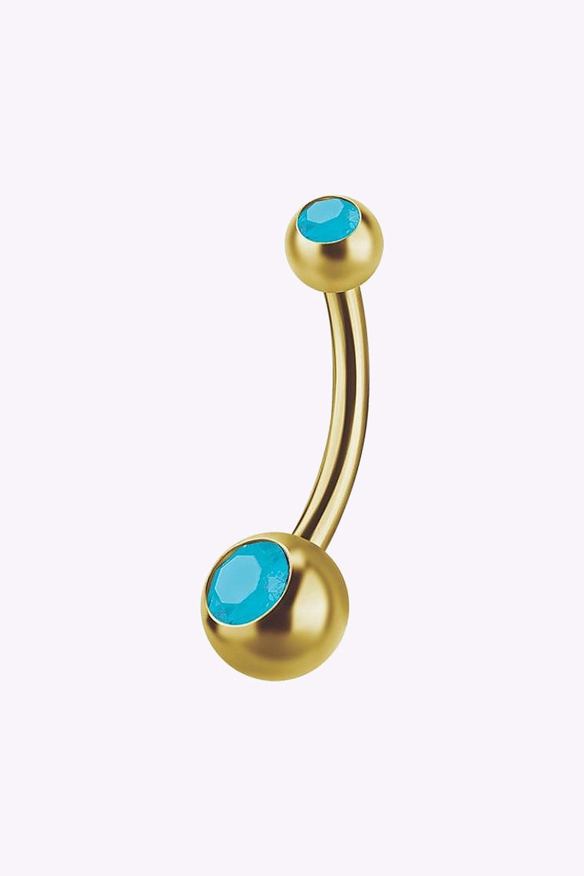 Navelpiercing 4X Dubbla Rosa Kristaller