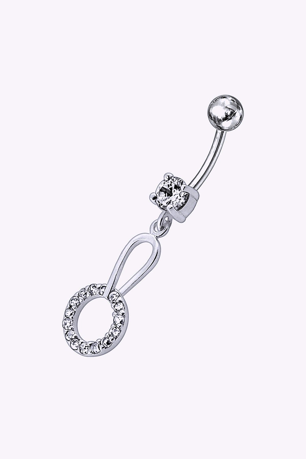 Navelpiercing Cirkel Med Kristaller 3