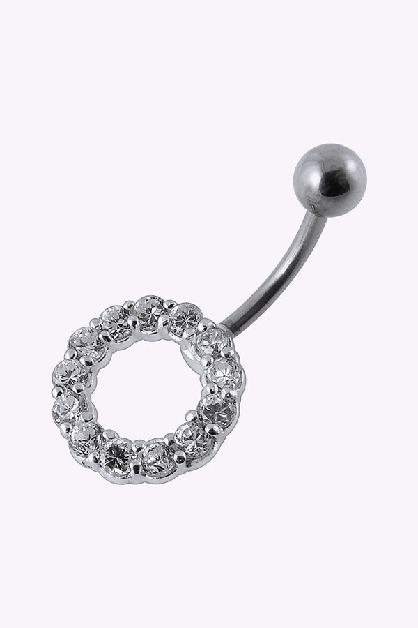 Navelpiercing Cirkel Med Kristaller 4
