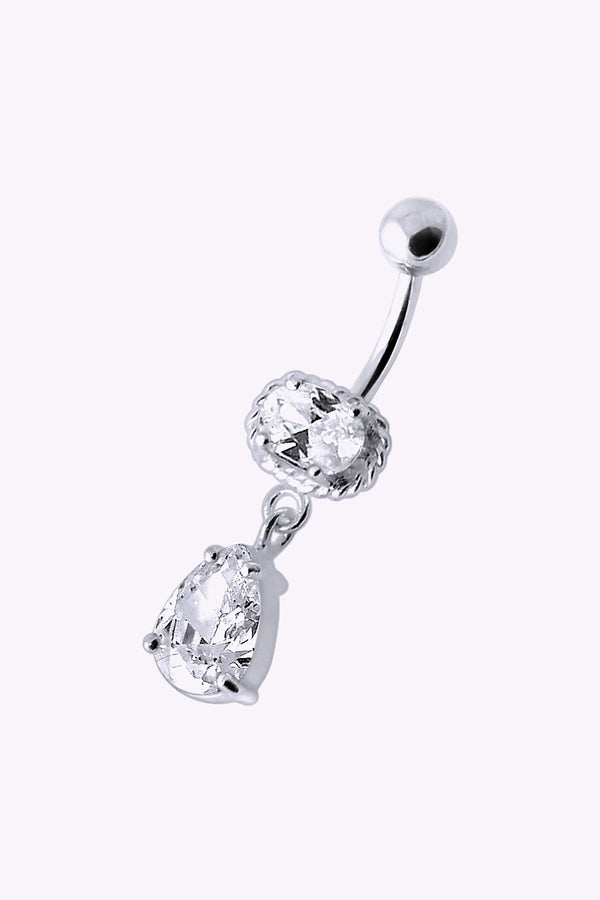 Navelpiercing Droppformad Kristall 2