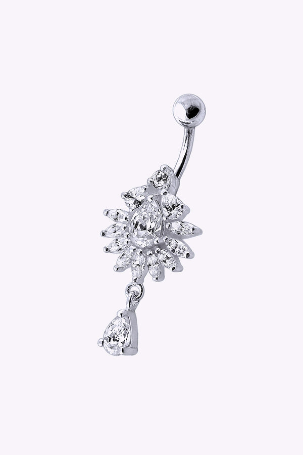 Navelpiercing Droppformade Kristaller