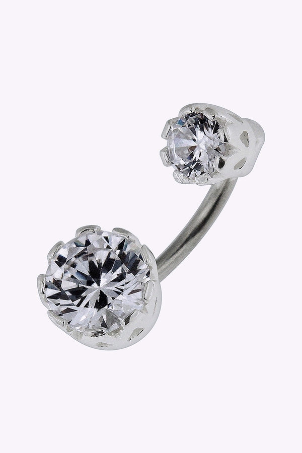 Navelpiercing Dubbla Runda Kristaller