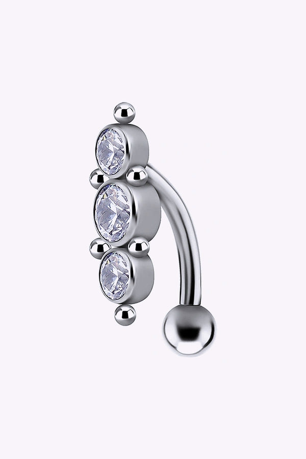 Navelpiercing Exklusiv I Titan Med Kristaller 2