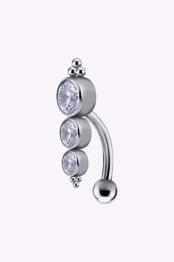 Navelpiercing Exklusiv I Titan Med Kristaller 3