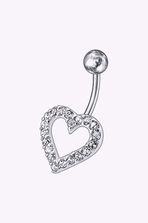 Navelpiercing Genombrutet Harta Med Kristaller
