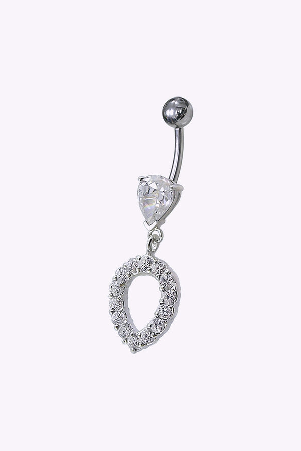 Navelpiercing Kristaller Med Ovalt Hange