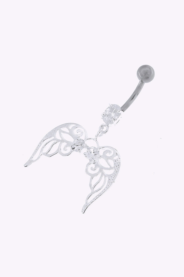 Navelpiercing med änglavingar
