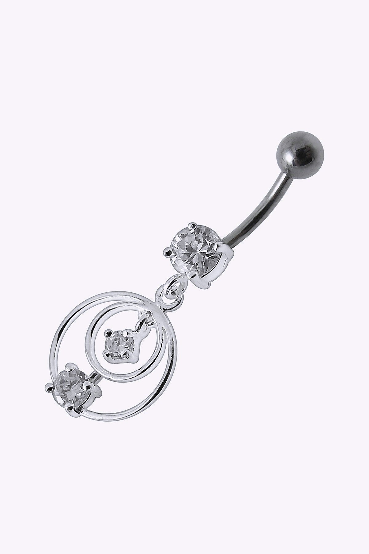 Navelpiercing Runda Cirklar Med Kristaller 2