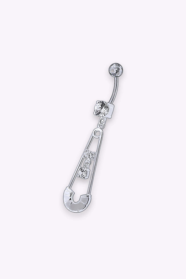 Navelpiercing Sakerhetsnal Med Kristaller