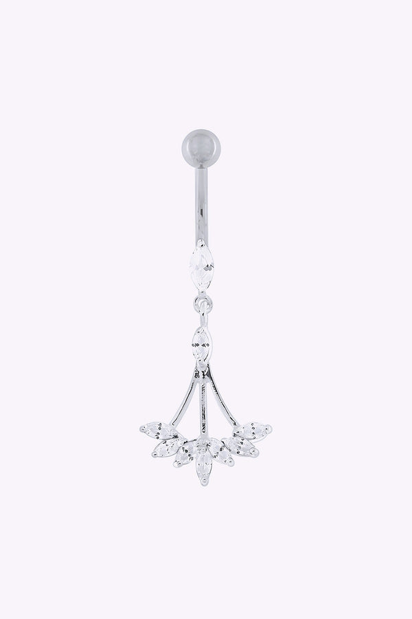 Navelpiercing - solfjäder med kristaller