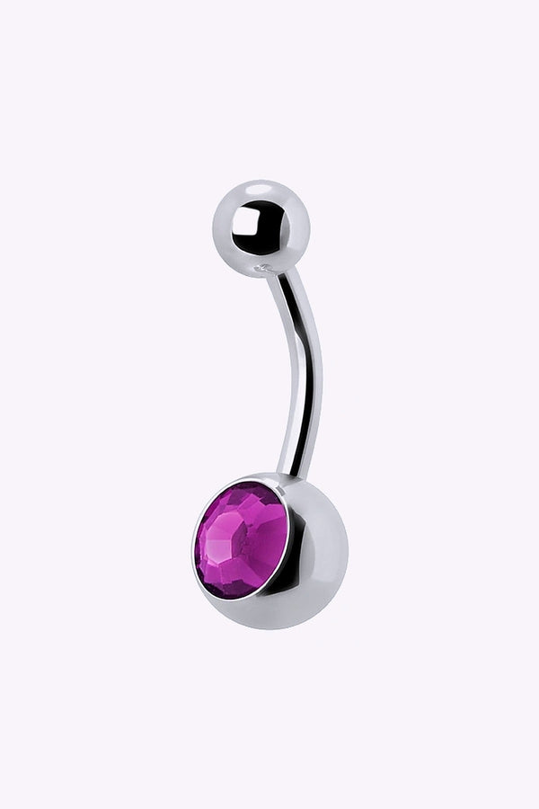 Navelpiercing Stal Cerise Kristall