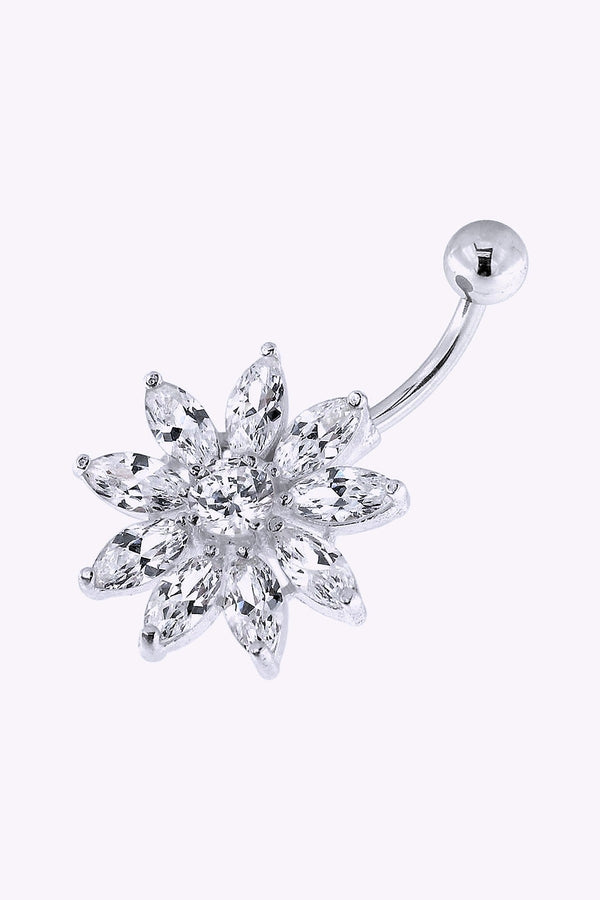 Navelpiercing Stor Kristallblomma